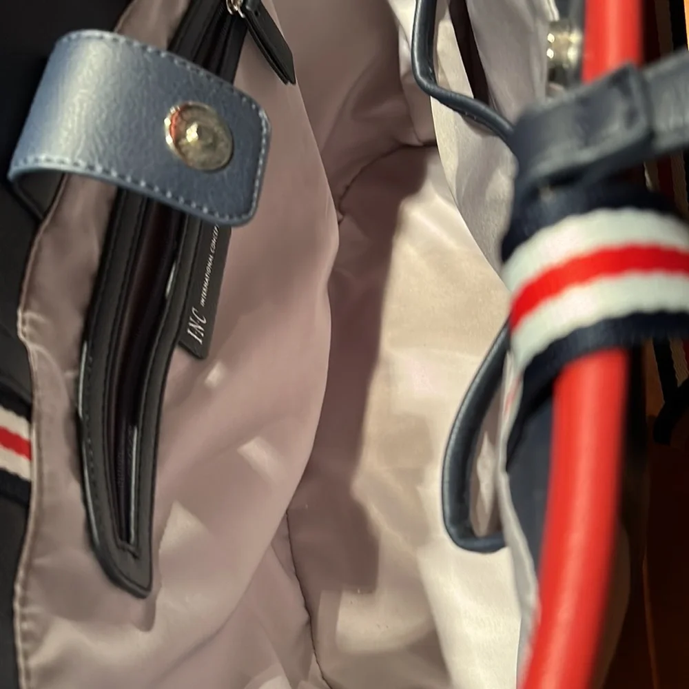 New without tags INC canvas purse Two different handles Light beige canvas - Picture 3 of 8